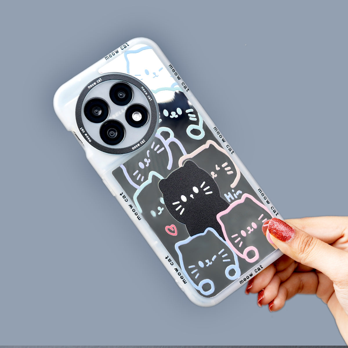 OnePlus Series - Cat Mirror Plating Case