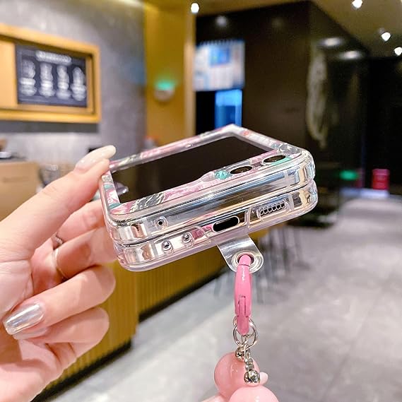 Galaxy Z Series - Oil Painting Floral Case with Lanyard