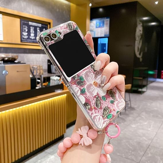 Galaxy Z Series - Oil Painting Floral Case with Lanyard