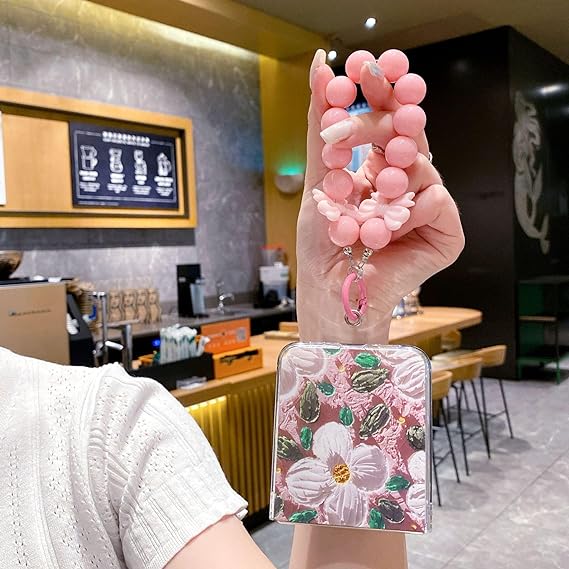 Galaxy Z Series - Oil Painting Floral Case with Lanyard