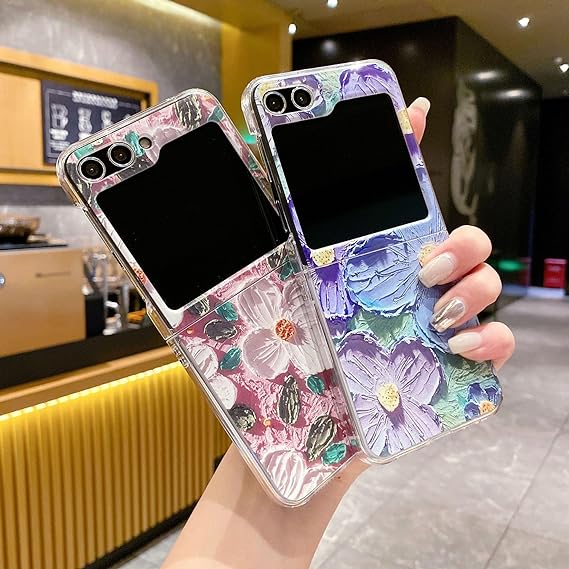 Galaxy Z Series - Oil Painting Floral Case with Lanyard