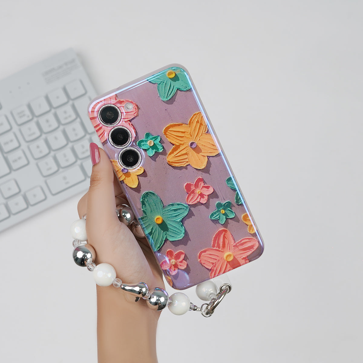 Galaxy S Series - Floral Elegance Case With Lanyard