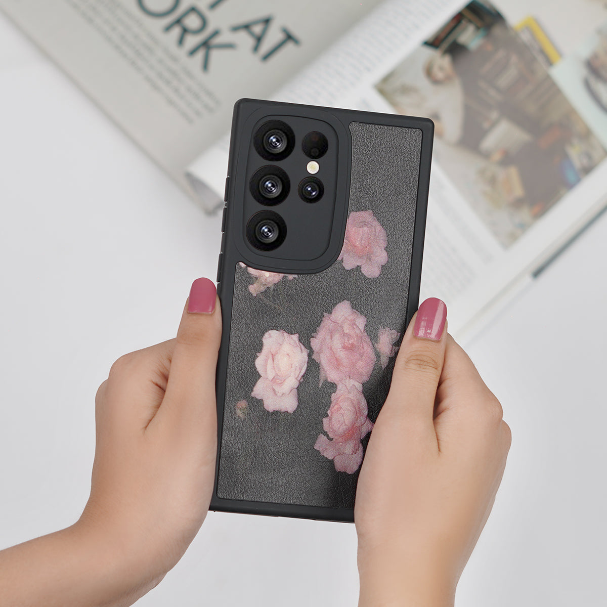 Galaxy S Series - Roses Floral Soft Pattern Case