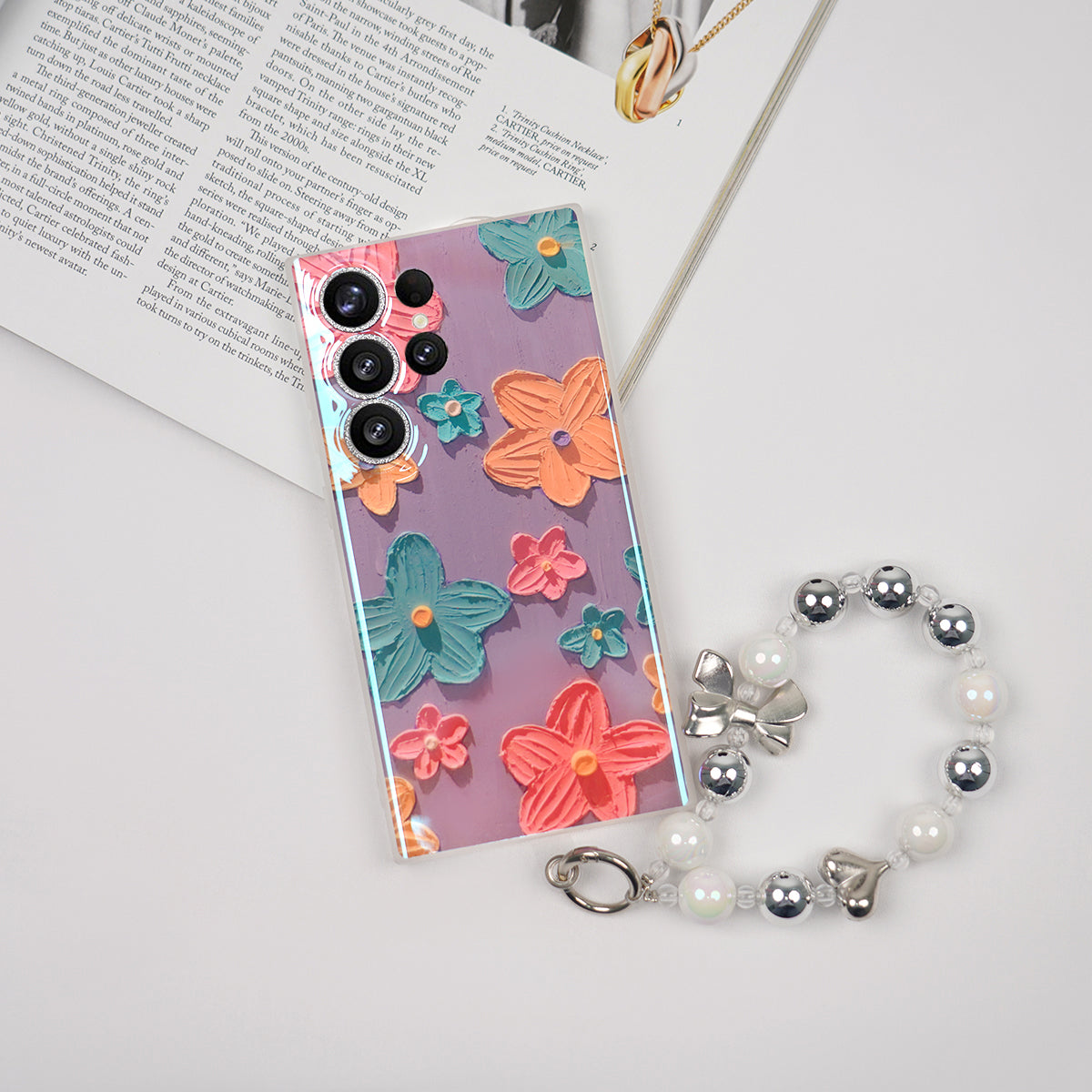 Galaxy S Series - Floral Elegance Case With Lanyard