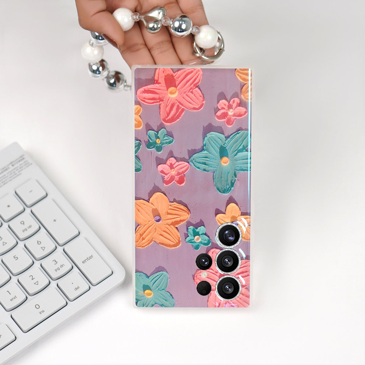 Galaxy S Series - Floral Elegance Case With Lanyard
