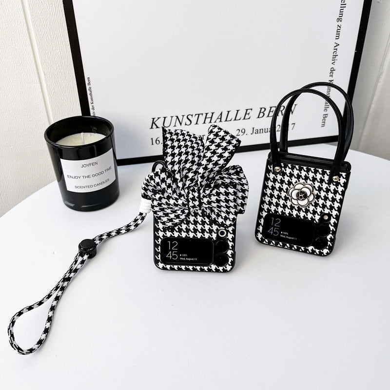 Galaxy Z Series - Houndstooth Camellia Phone Case