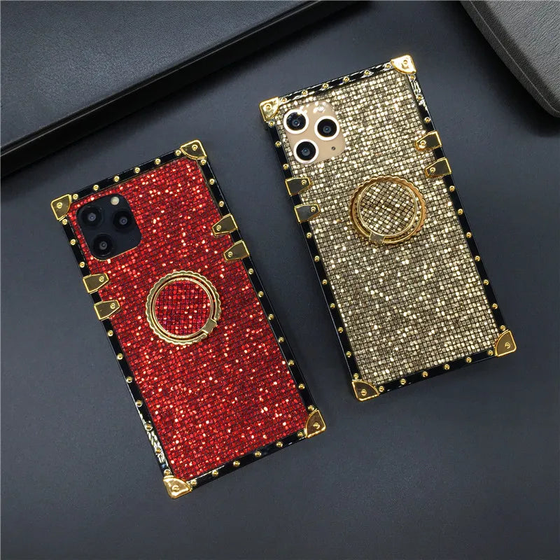 iPhone 13 Series - Sparkly Case With Ring Holder