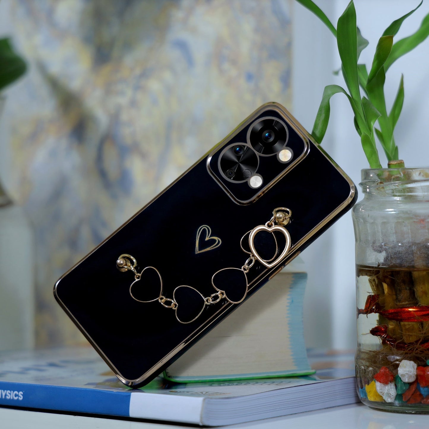 Oneplus Nord Series - Heart Metal Bracelet Chain Case