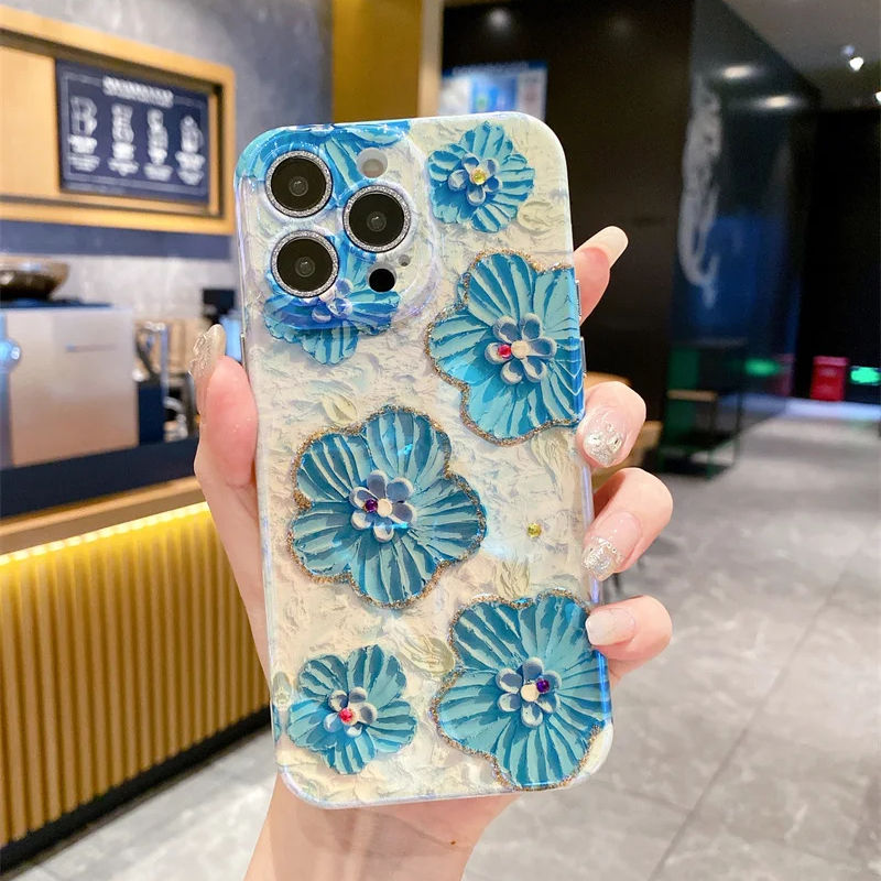 iPhone 14 Series - 3D Floral Design Case