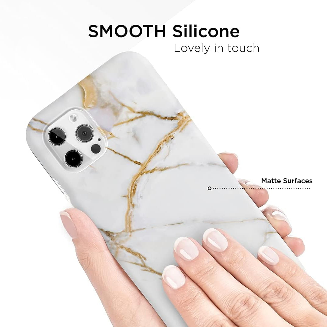 iPhone - White Winter Classy Marble Phone Case