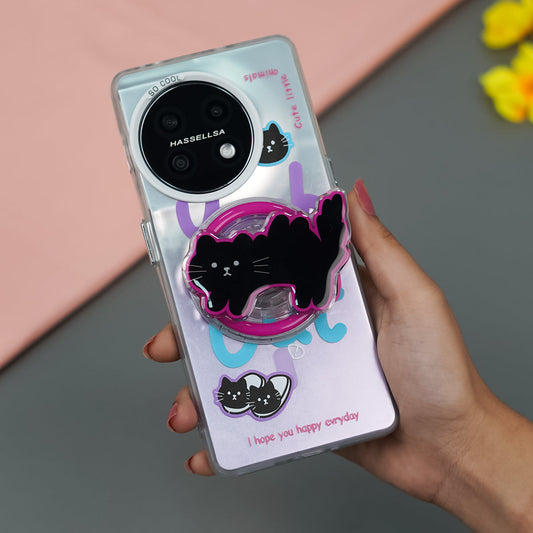 OnePlus Series - Black Cat Case With Magnetic Holder