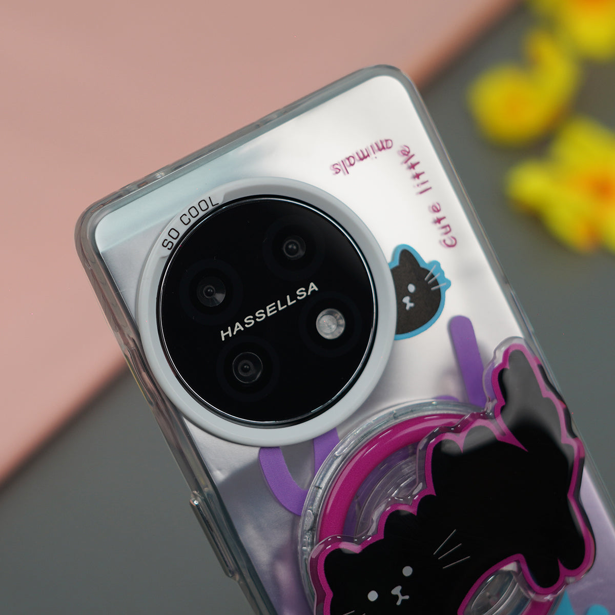 OnePlus Series - Black Cat Case With Magnetic Holder