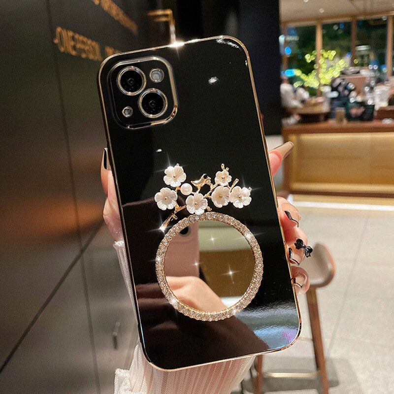 OnePlus - Flowers Glitter Mirror Plating Phone Case