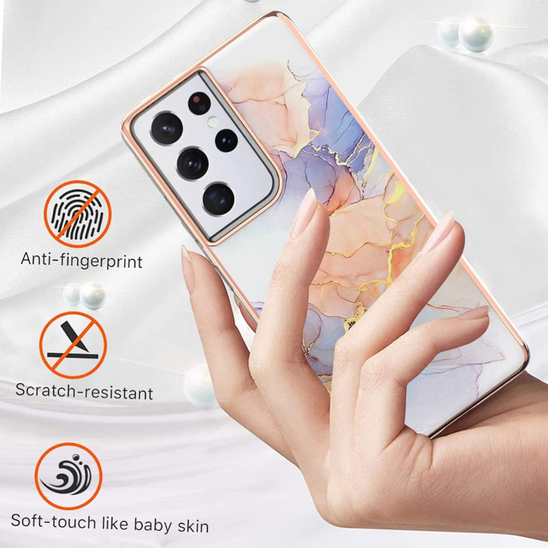 Galaxy S Series - Silicone Case with Plated Mosaic Design