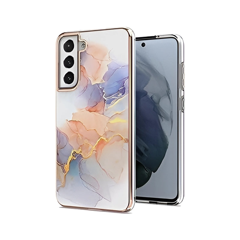 Galaxy S Series - Silicone Case with Plated Mosaic Design