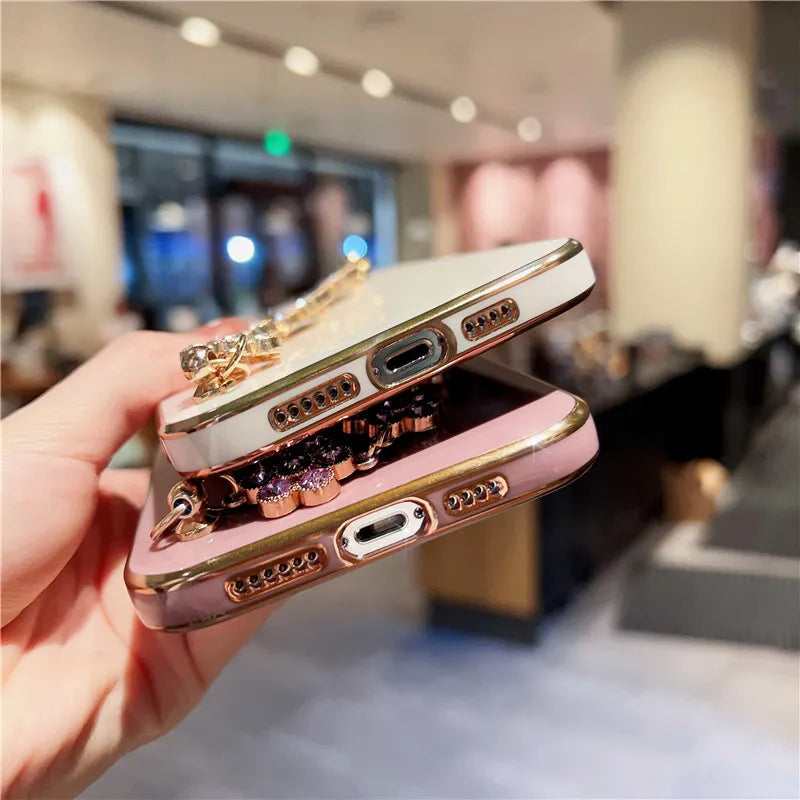 OnePlus 11 Series - Luxury Electroplating Flower Chain Case