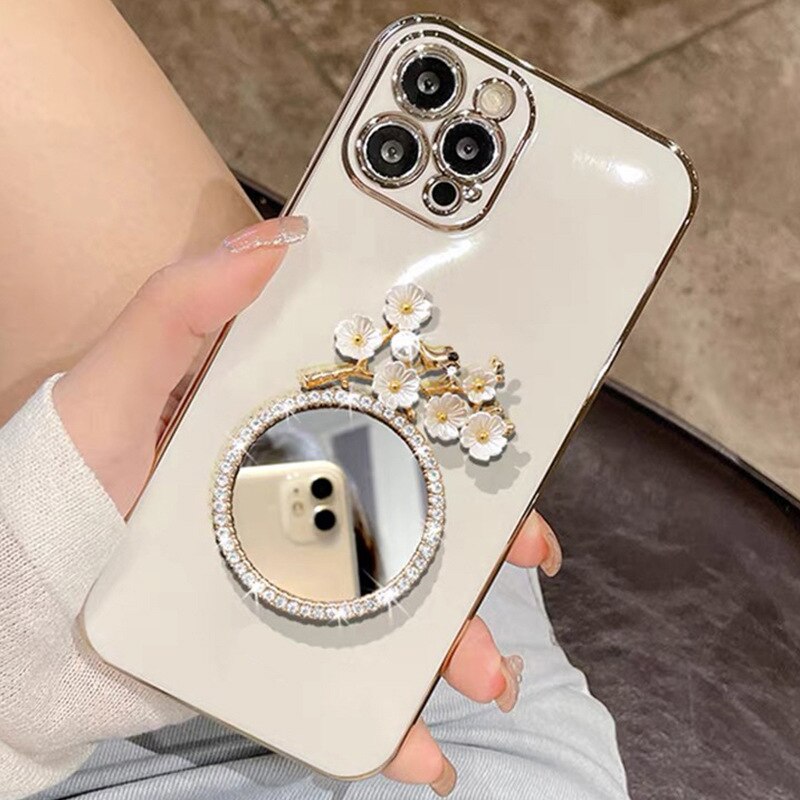OnePlus - Flowers Glitter Mirror Plating Phone Case