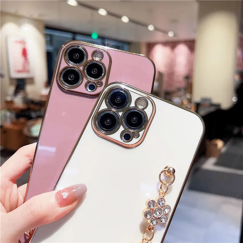 OnePlus 11 Series - Luxury Electroplating Flower Chain Case