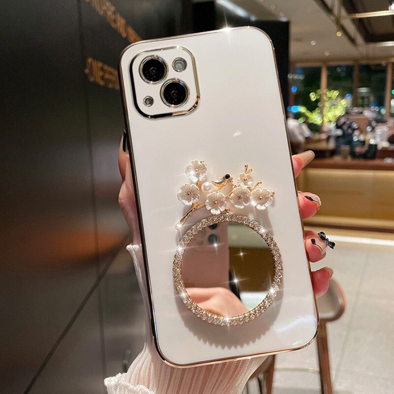 OnePlus - Flowers Glitter Mirror Plating Phone Case