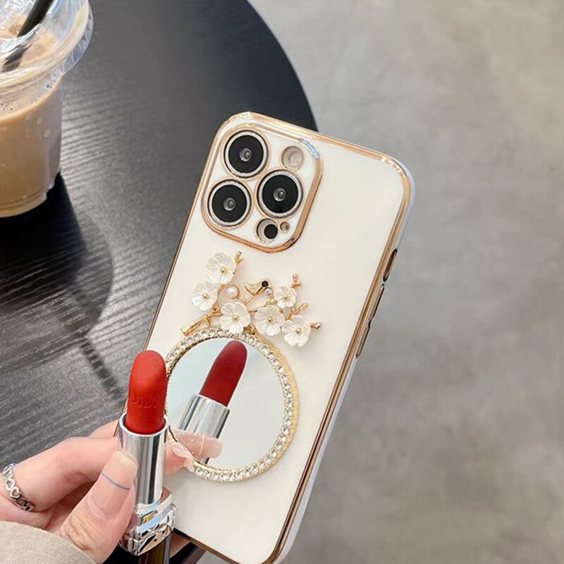 OnePlus - Flowers Glitter Mirror Plating Phone Case