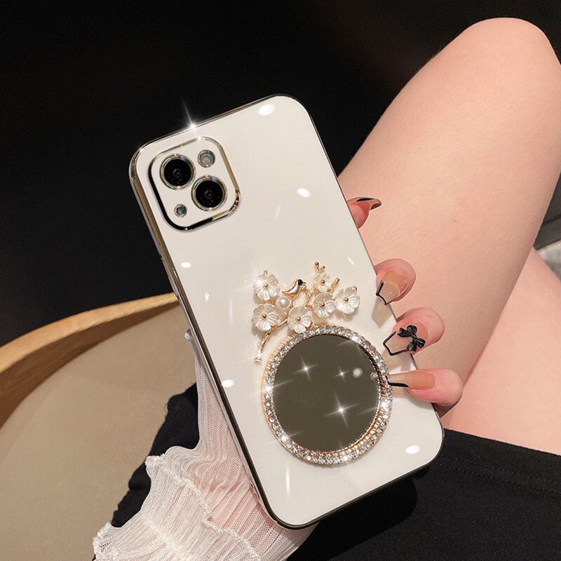 OnePlus - Flowers Glitter Mirror Plating Phone Case