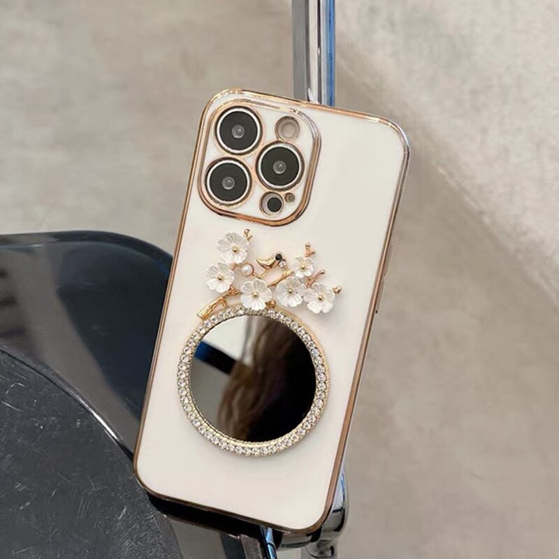 OnePlus - Flowers Glitter Mirror Plating Phone Case