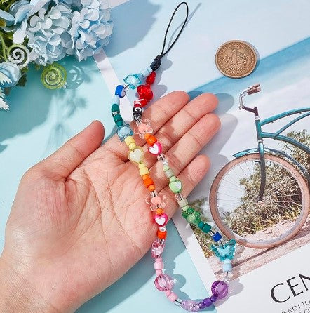 Rainbow Star Butterfly Beaded Cute Lanyard