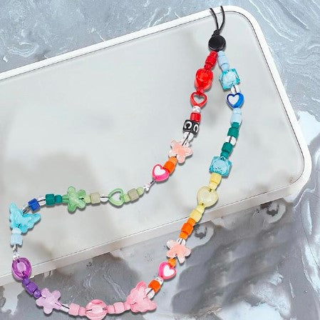 Rainbow Star Butterfly Beaded Cute Lanyard