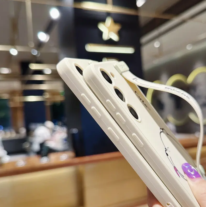 Galaxy S24 Series- Cute Bear Wrist Band Case