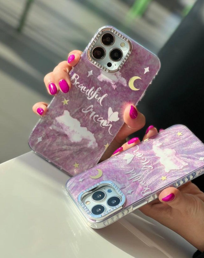 iPhone - Cute Moon Purple Case