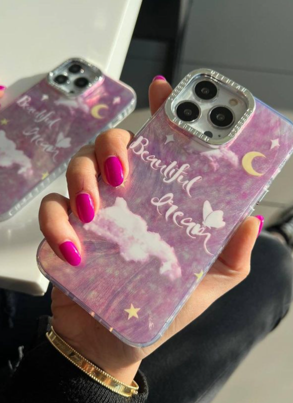iPhone - Cute Moon Purple Case