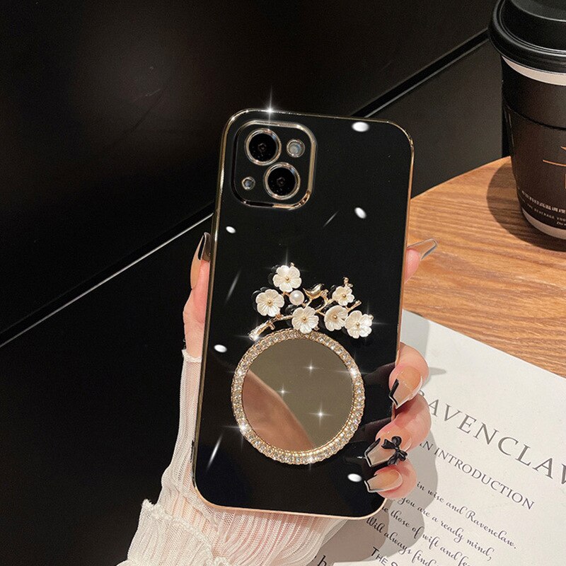 OnePlus - Flowers Glitter Mirror Plating Phone Case