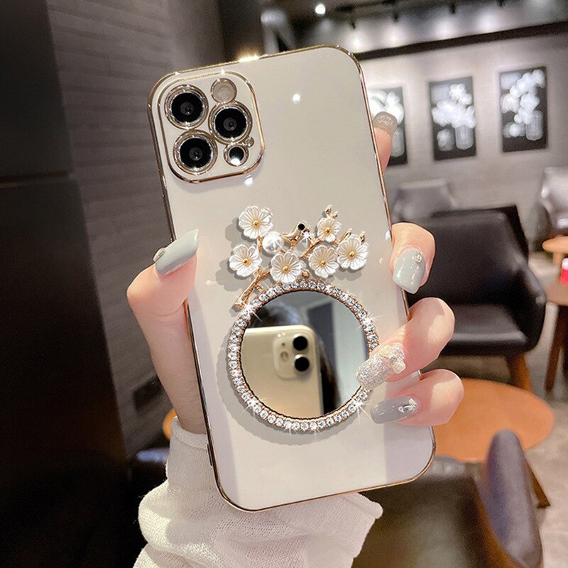 OnePlus - Flowers Glitter Mirror Plating Phone Case