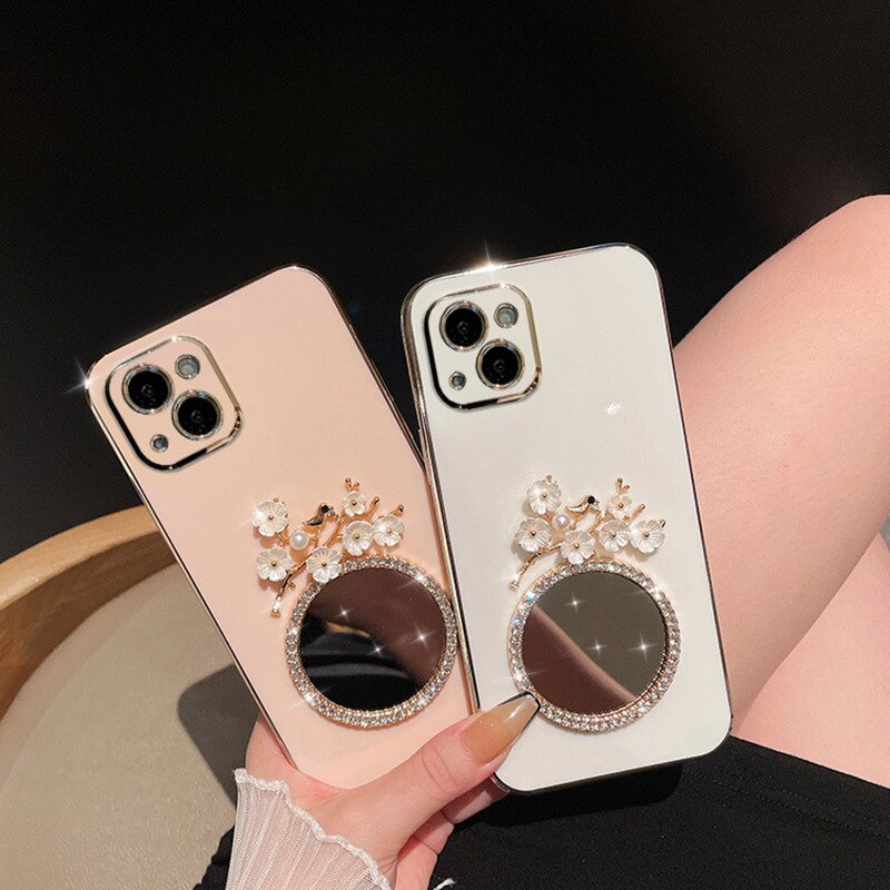 OnePlus - Flowers Glitter Mirror Plating Phone Case