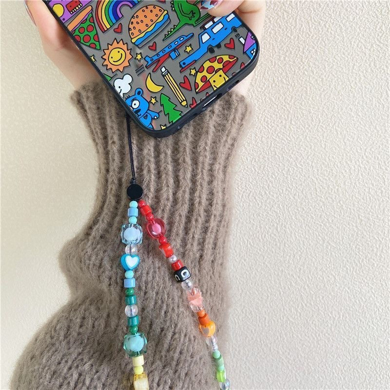 Rainbow Star Butterfly Beaded Cute Lanyard