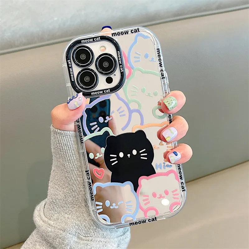 Galaxy S Series - Cat Mirror Plating Case