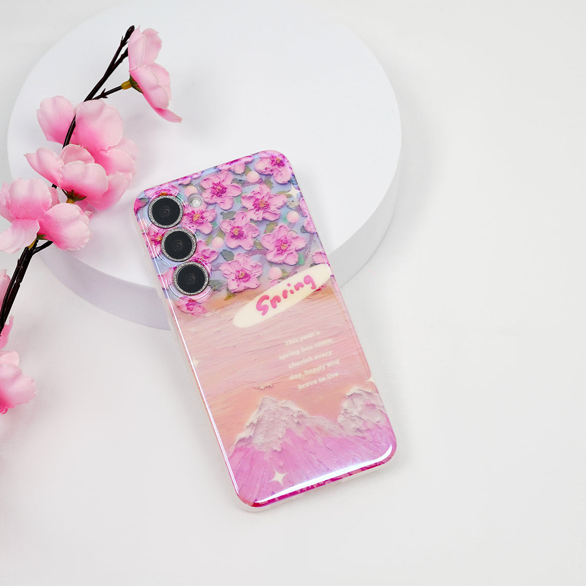 Galaxy S Series - Vintage Floral Charm Case