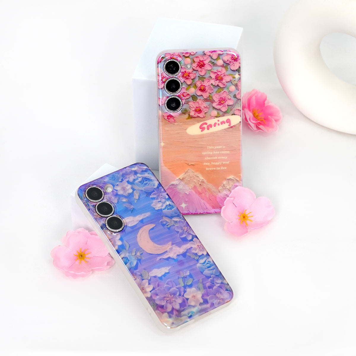 Galaxy S Series - Vintage Floral Charm Case