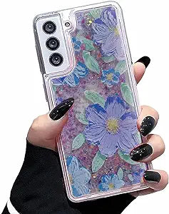 Galaxy - Glitter Flower Luminous Case