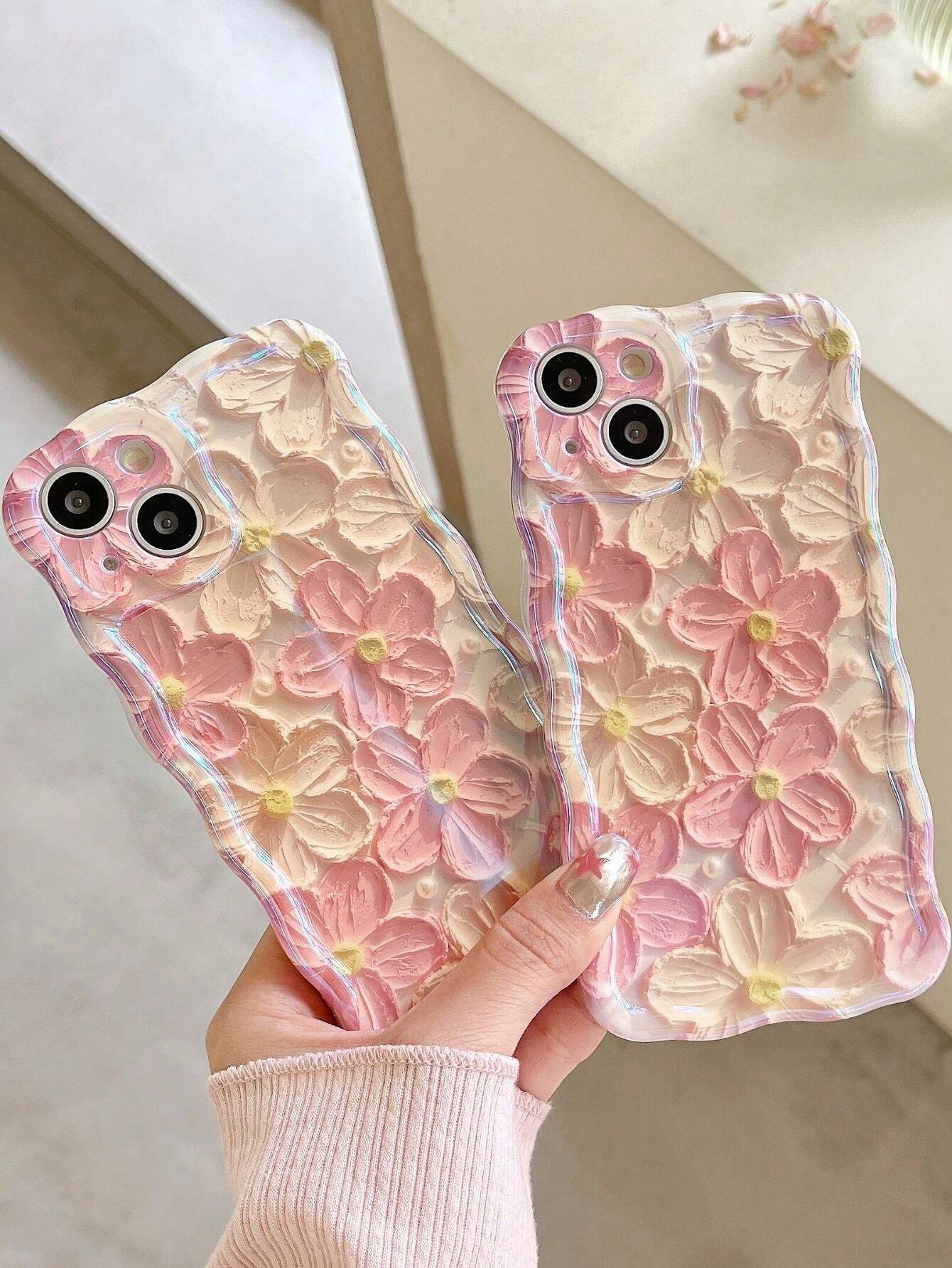 iPhone 14 Series - Floral Wavy Shape Case