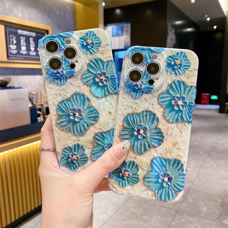 iPhone 14 Series - 3D Floral Design Case