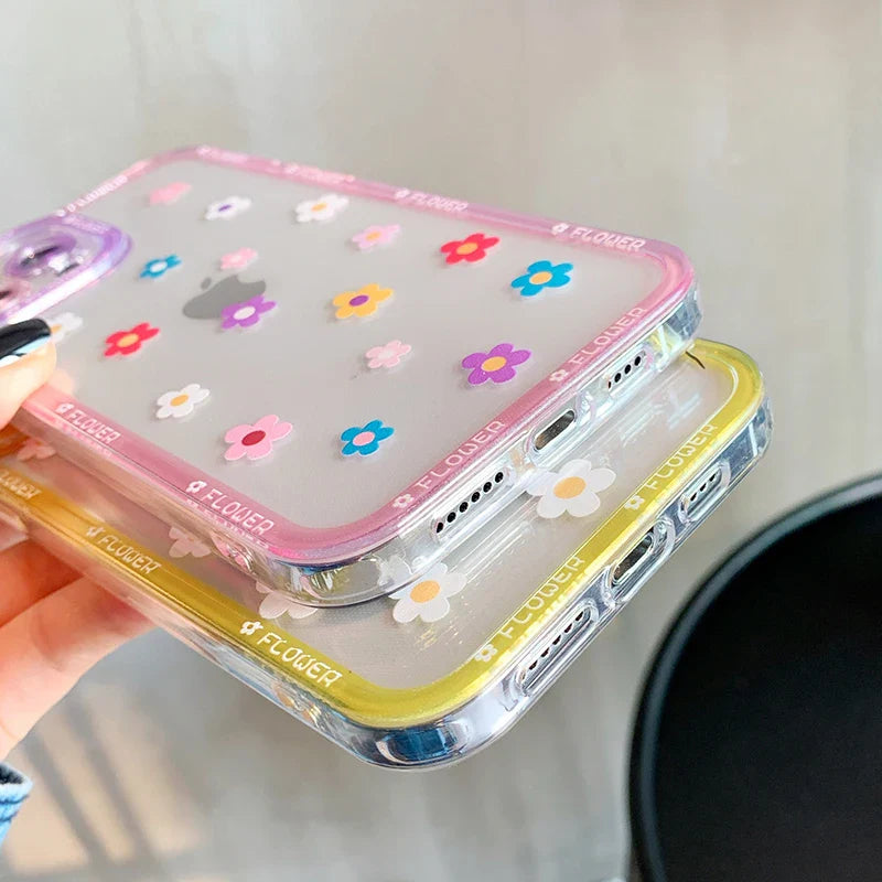 iPhone 13 Series  - Flower Painted Clear Case