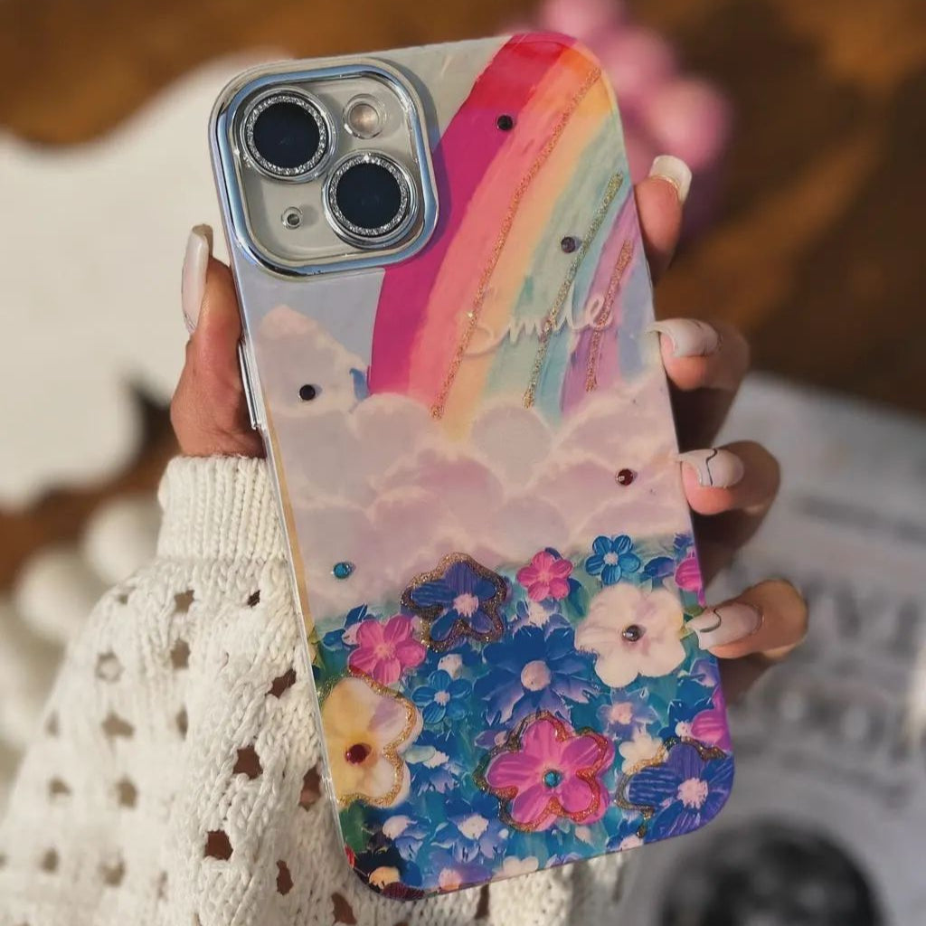 iPhone - Vibrant Petal Rainbow Case